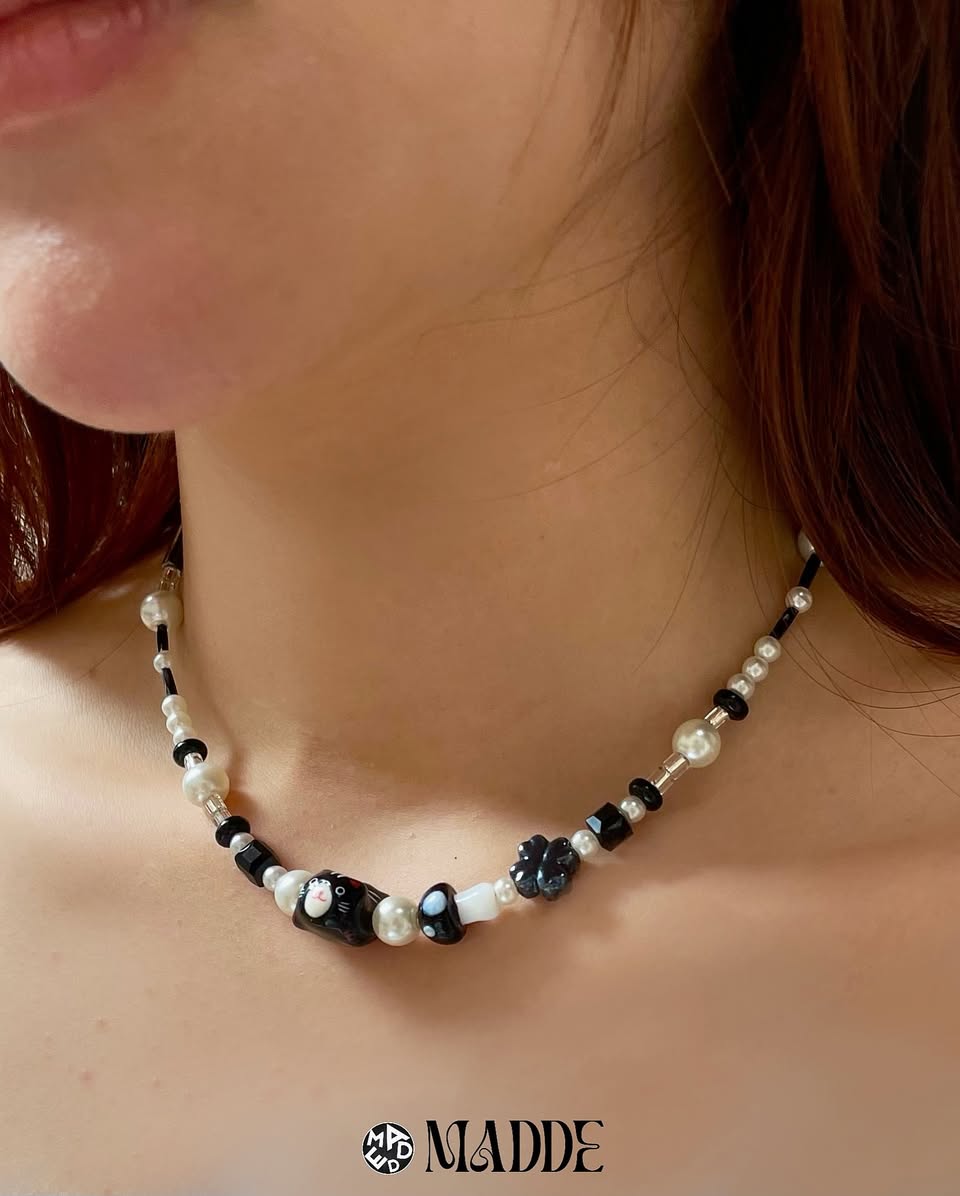 Lucky Charm Cat Bead Necklaces collection