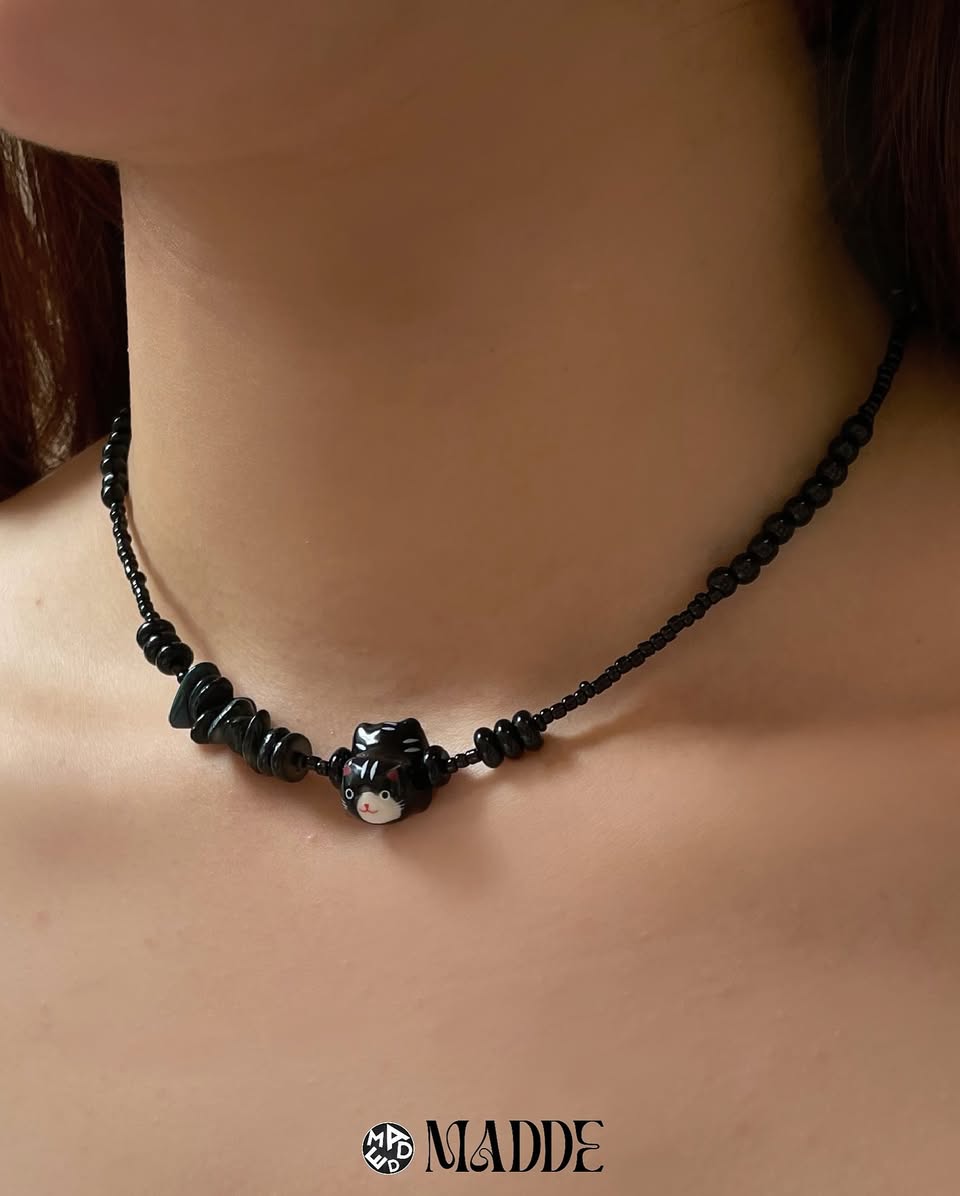 Lucky Charm Cat Bead Necklaces collection